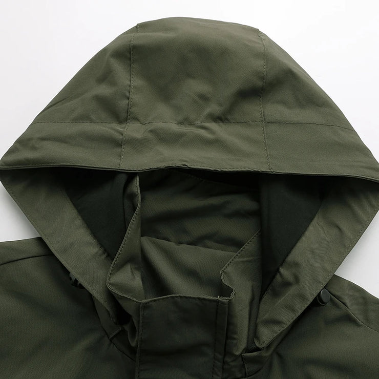 Men Outdoor Jacket New Spring Autumn Hooded Waterproof Casual Jacket Coat Men Tactics Military Jacket Men Plus Size M-8XL