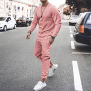 Men's Sets Casual Tracksuit Men Long Sleeve O-Neck T Shirts+Sport Long Pants Suit Casual Men Clothing Mens Joggers Sets Summer