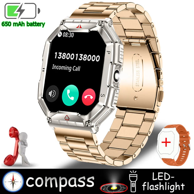 New Rugged Military LED Flashlight Smart Watch