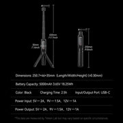New Rechargeable Selfie Stick Tripod Stand