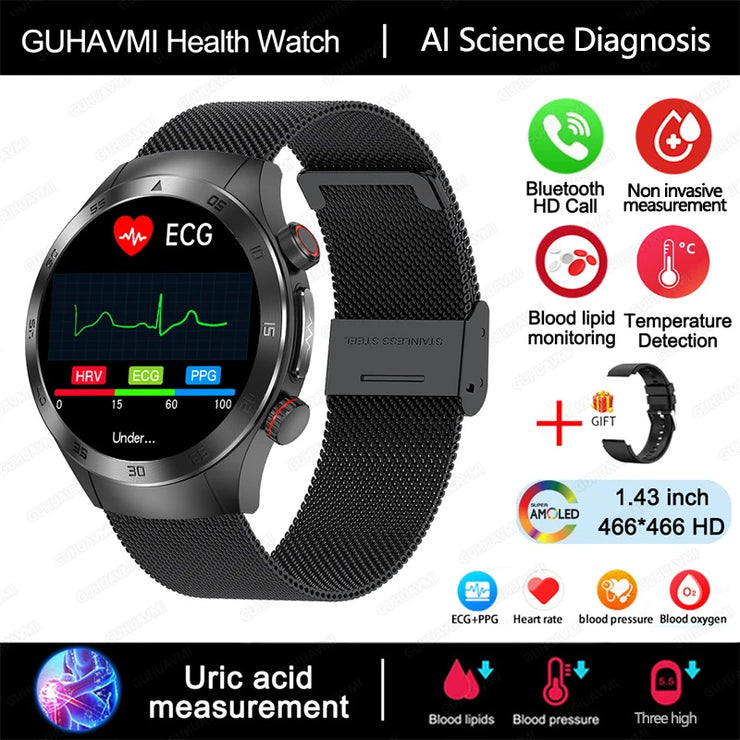 2025 New Laser Therapy ECG+PPG Smartwatch
