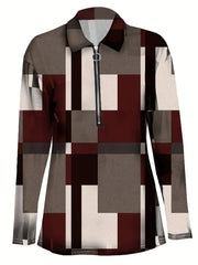Women's geometric printed top