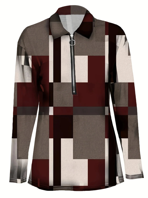 Women's geometric printed top