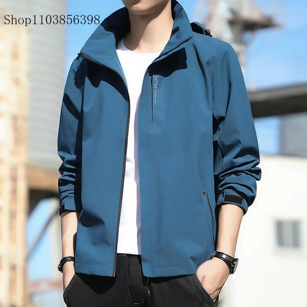 Men Outdoor Windproof Waterproof Spring Autumn Thin Coat Trendy Couple Single Layer Mountain Climbing Clothes Women