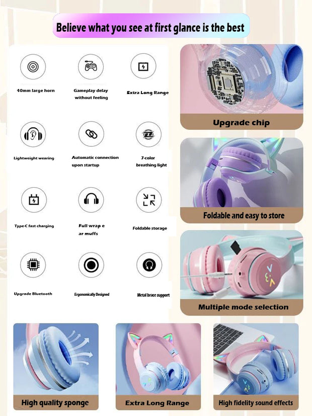 New Cute Cat's Bluetooth Headsets