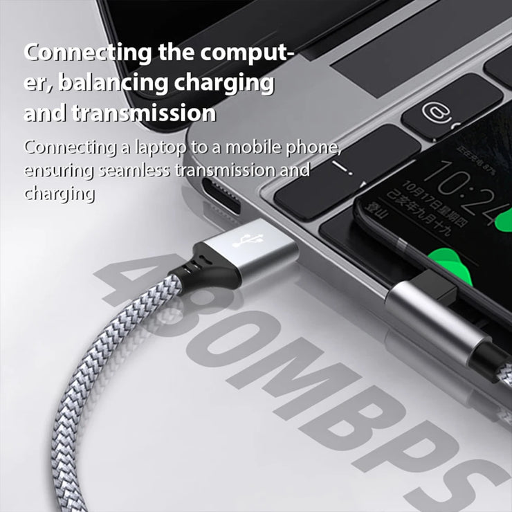 6A USB C Elbow Fast Charge Cable