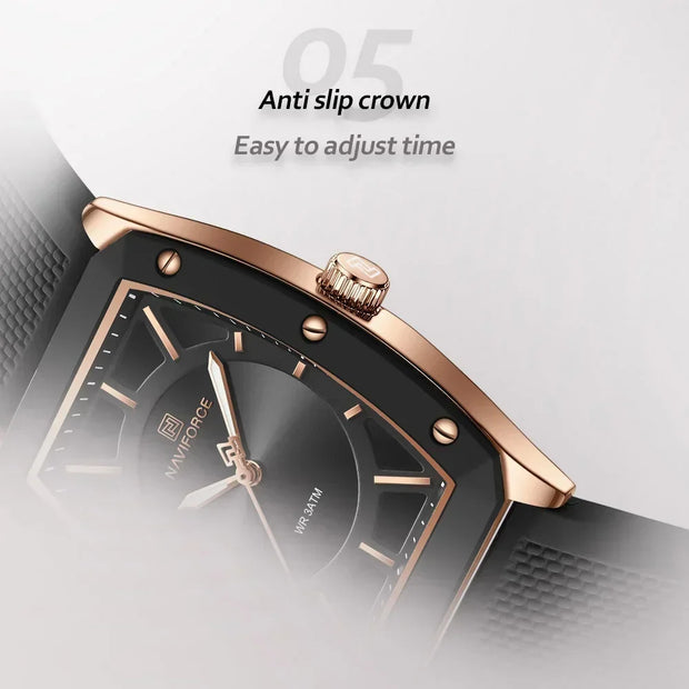 NAVIFORCE NF5049 New Women Watch  Fashion Elegant for Ladies Sports Waterproof Silica Strap Quartz Clock
