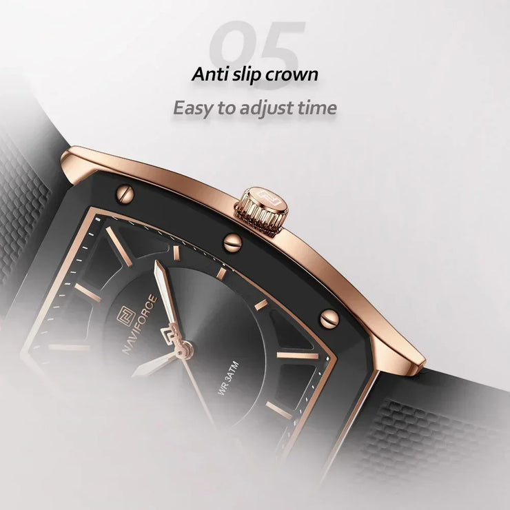 NAVIFORCE NF5049 New Women Watch  Fashion Elegant for Ladies Sports Waterproof Silica Strap Quartz Clock