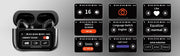 A9Pro Black in Ear Multi Function Touch Screen Wireless Bluetooth Earphones Compatible with Dual System 5.4 Bluetooth Waterproof