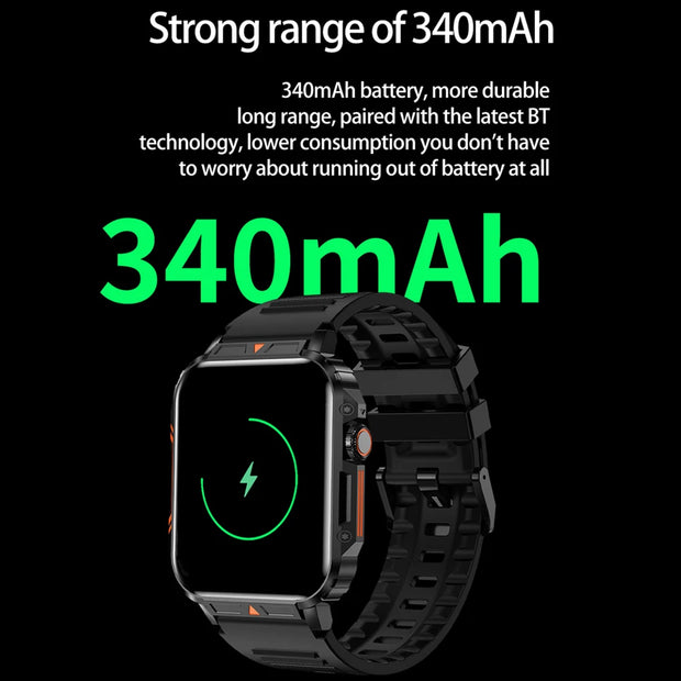 New 1.95 Outdoor Military Smart Watch