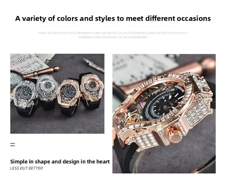 2025 New, Quartz Watch, Square Watch Fashion Business Large Dial Men's Watch