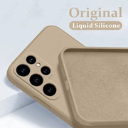 Samsung Galaxy S24 S23 S22 S25 Ultra S24 FE A56 A55 A53 A54 A16 A35 5G S25 Edge Shockproof Liquid Silicone Phone Cover