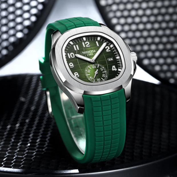 NIBOSI Sport Men Watch Waterproof Luminous Silicone Date Watch Men Top Brand Luxury AQUANAUT Quartz Watches for Men Reloj Hombre