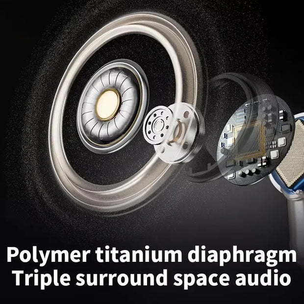 2025 high-quality V8 wireless Bluetooth earphones with ANC noise reduction and built-in microphone, waterproof earplugs