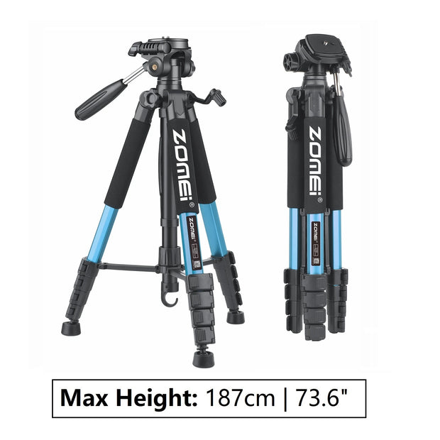 187cm/73.6in Tall Zomei Aluminum Alloy Portable Tripod