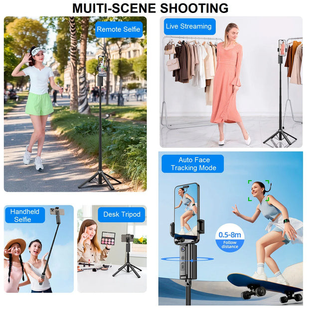 Auto Face Tracking Tripod Selfie Stick