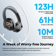 Bluetooth 5.3 Hybrid Active Noise Cancelling Wireless Headphone