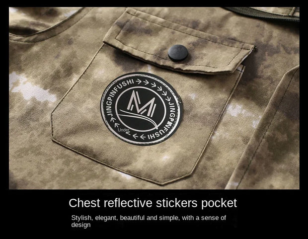 Men Clothing Two Pieces Set 2023 Training Two-piece Sweat-shirt Cargo Pants Man Apparel Heavy Jackets Labor Work Camouflage Suit