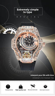 2025 New, Quartz Watch, Square Watch Fashion Business Large Dial Men's Watch