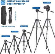 New 74" DSLR Camera Tripod