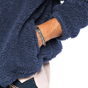 2025 Men's Casual Double-sided Plush Warm Jacket Autumn Winter Thick Wool Coats Solid Hooded Fleece Hoodies Loose Men Clothing