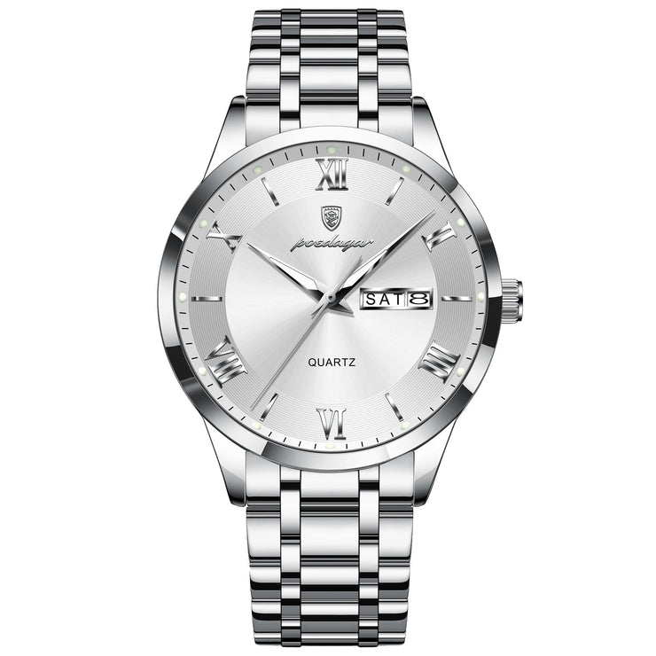Men Waterproof Luminous Week Date Sports Wristwatch