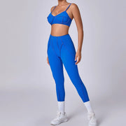 New Yoga Set Women Tracksuit Workout Legging Athletic Suit Gym Push Up Legging Fitness Bra Sports Wear Active Wear
