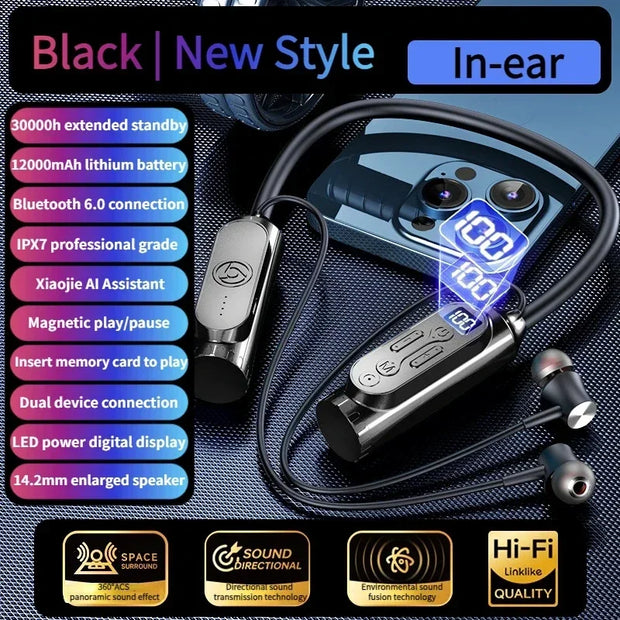 12000mAh In-ear/Semi-in-ear Bluetooth Headset