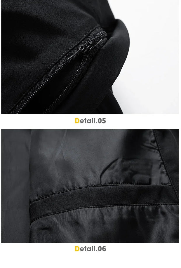 Hooded Jacket for Men 2024 Bomber Jacket Men's Windbreakers Zipper Coats Spring Autumn Casual Cargo Jacket Men Fashion Outerwear
