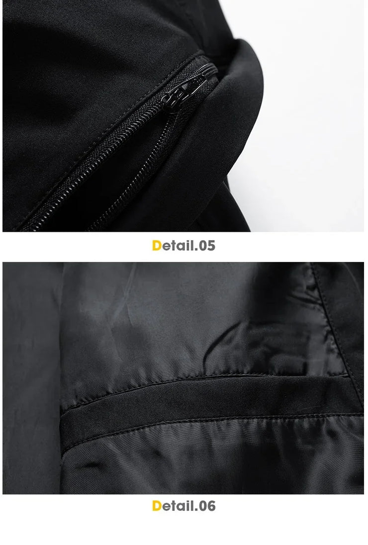 Hooded Jacket for Men 2024 Bomber Jacket Men's Windbreakers Zipper Coats Spring Autumn Casual Cargo Jacket Men Fashion Outerwear