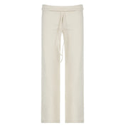 Cuteandpsycho Casual Solid Basic Pants Y2K Chic Floor Length Bottoms Vintage Aesthetic Mid Waist Drawstring Straight Trousers