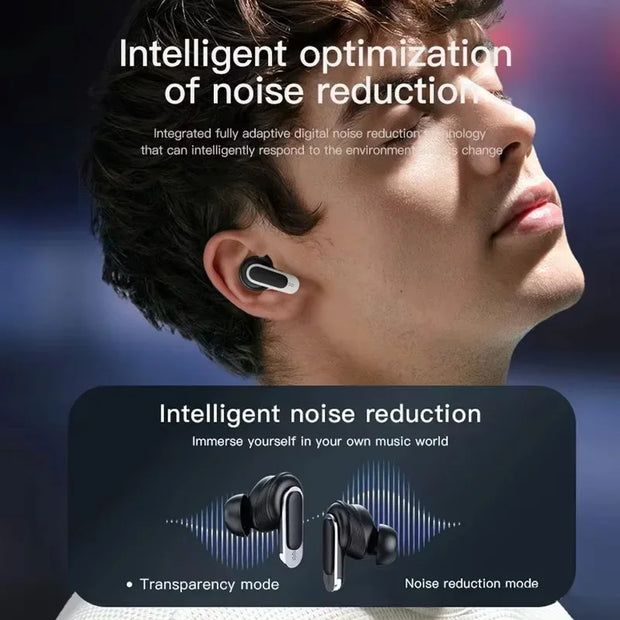 2025 high-quality V8 wireless Bluetooth earphones with ANC noise reduction and built-in microphone, waterproof earplugs