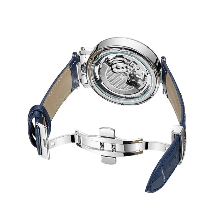New Fashion Hollow Automatic Mechanical Watches Men Business Casual Leather Skeleton Tourbillon Wrist Watch Relogio Masculino