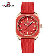 NAVIFORCE Fashion Women's Watch Casual Elegant Simple Polygon Quartz Silicone Watch Gift for Women Wristwatch Relogio Feminino