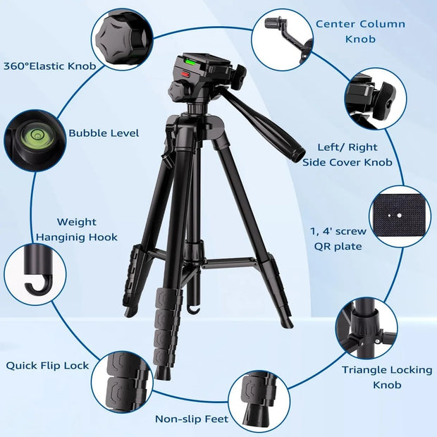 New 74" DSLR Camera Tripod