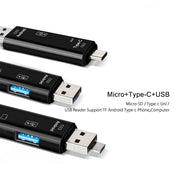 5 in 1 Multifunction Usb 2.0 Type C/Usb /Micro Usb/Tf/SD Adapter