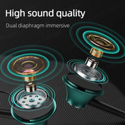 HiFi Bass Stereo Volume Control Mic 3.5mm Wired Earbuds