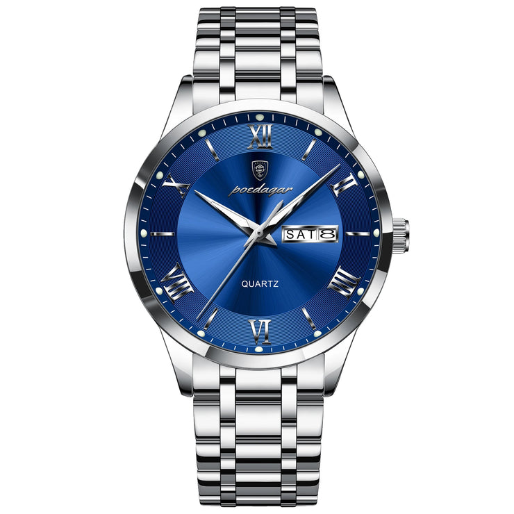 Men Waterproof Luminous Week Date Sports Wristwatch
