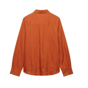 TFMLN 2025 Women Blouse Trouser Sets Office Ladies Elegant Long Sleeve Casual Loose Shirt Wide Leg Pant Suits Simple Outfits