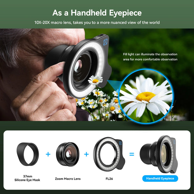 APEXEL Professional HD 10-20X Zoom Macro Lens