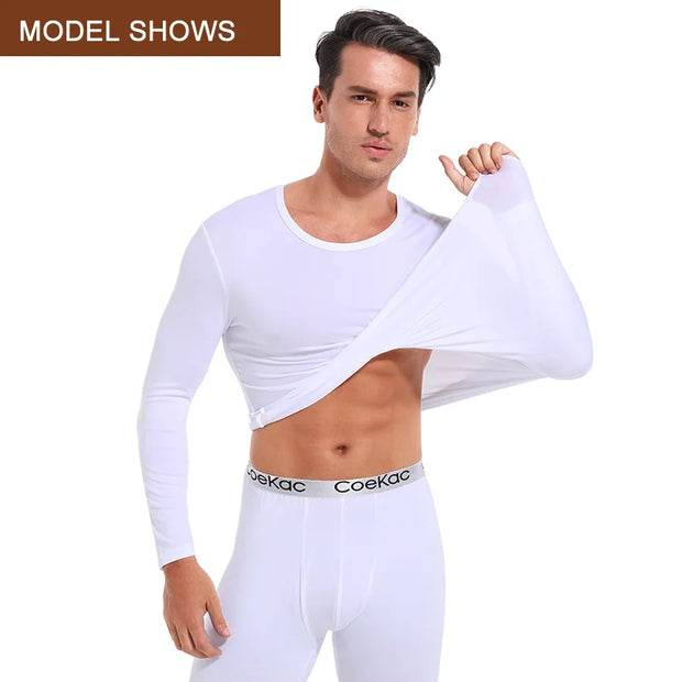 Thermal Underwear for Men Long Johns Sport Base layer Fall/Winter Joker Long-sleeved Home Suit Sports Elastic Waist Pants New