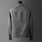 New Spring Autumn Casual Jackets Men Turn Down Collar Slim Fit England Style Deerskin Fleece Jacket Male Vintage Outwear Coats