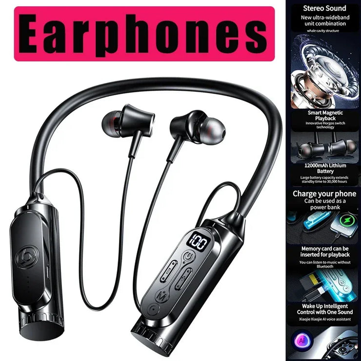 12000mAh In-ear/Semi-in-ear Bluetooth Headset