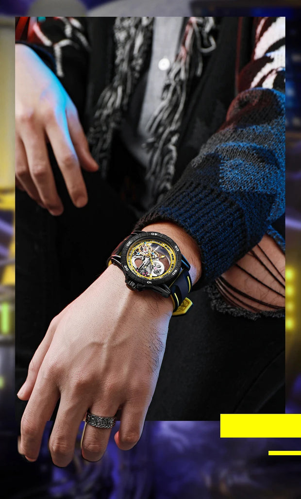 Men's Casual Mechanical Watch Automatic Luxury Brand New Sport Watches Man Hollow Out Fashion Waterproof Business Luminous Clock