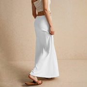 Summer Vacation Women's Summer Maxi Skirt Drawstring Low Waist A Line Casual Skirts Bodycon Long Skirt Beach Women's clothing