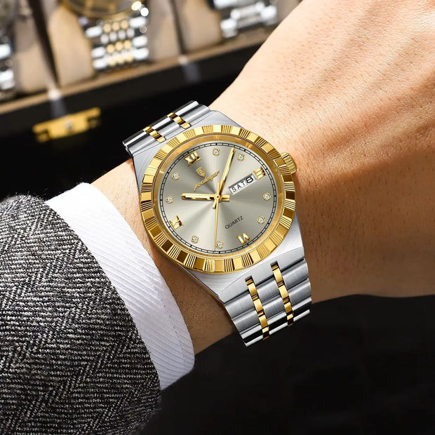 Men Waterproof Luminous Stainless Steel Watches