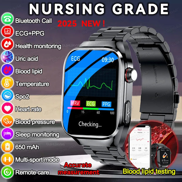 2025 New Uric Acid Blood Fat Smart Watch