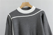 Winter Women Knitted 2 Pieces Set Muslim Casual Thicken Pullover Sweater +Knitted Pant 2PCS Suits Outfit Sport Warm Set 2024