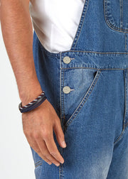 Men's Denim Bib Pants Washed Full Length Jumpsuits Hip Hop Straight Jeans Overalls for Men Streetwear New Male Jumpsuit