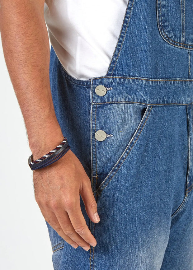 Men's Denim Bib Pants Washed Full Length Jumpsuits Hip Hop Straight Jeans Overalls for Men Streetwear New Male Jumpsuit